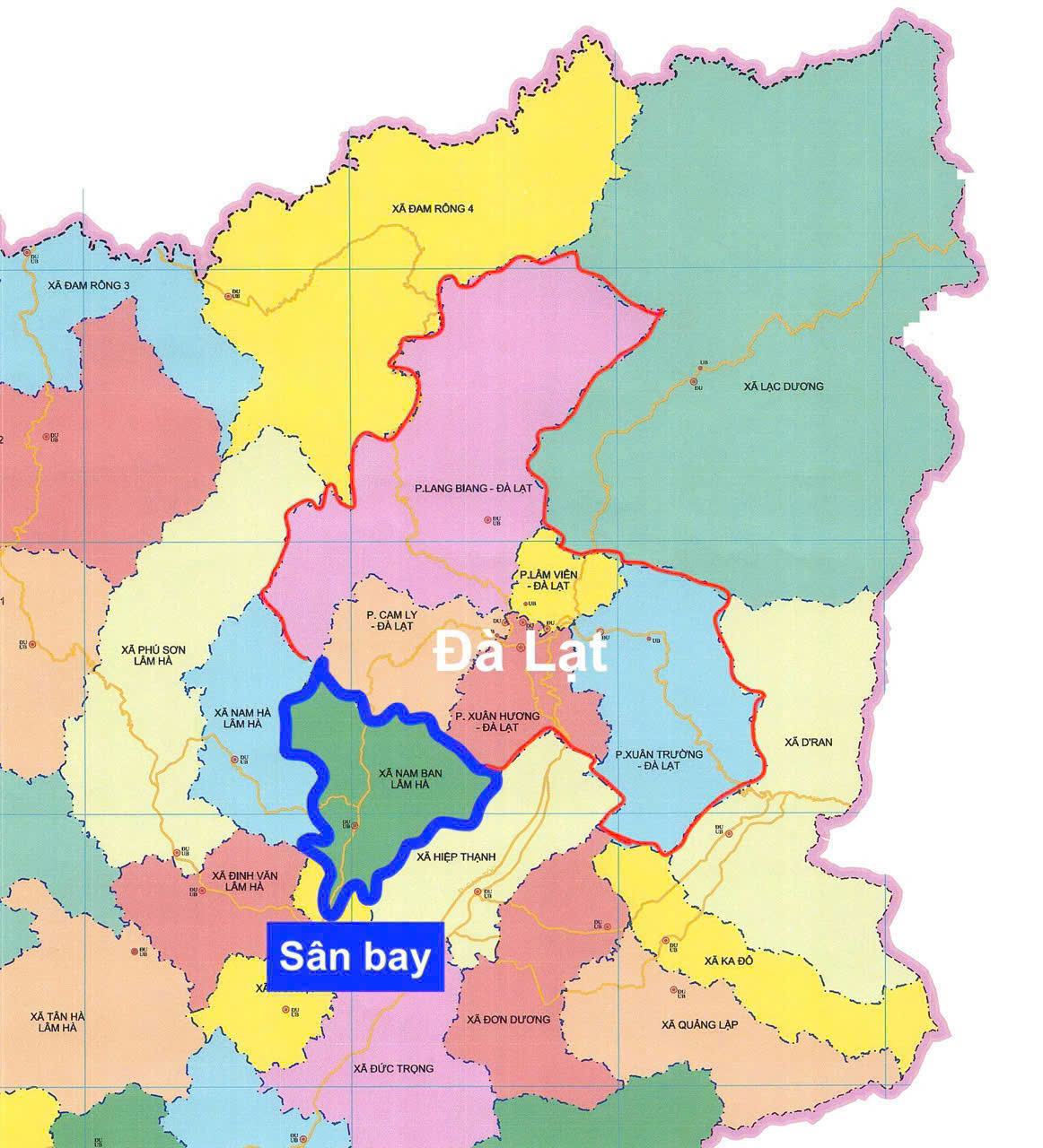 Bản đồ Nam Ban Lâm Hà sau sát nhập