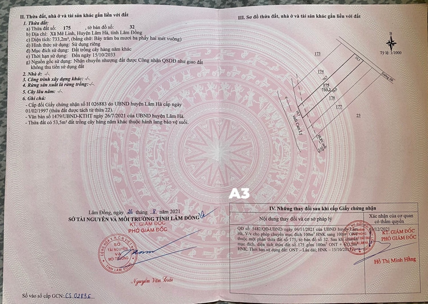 733m2 Đất Thổ cư cách TP Đà Lạt 20km giá...