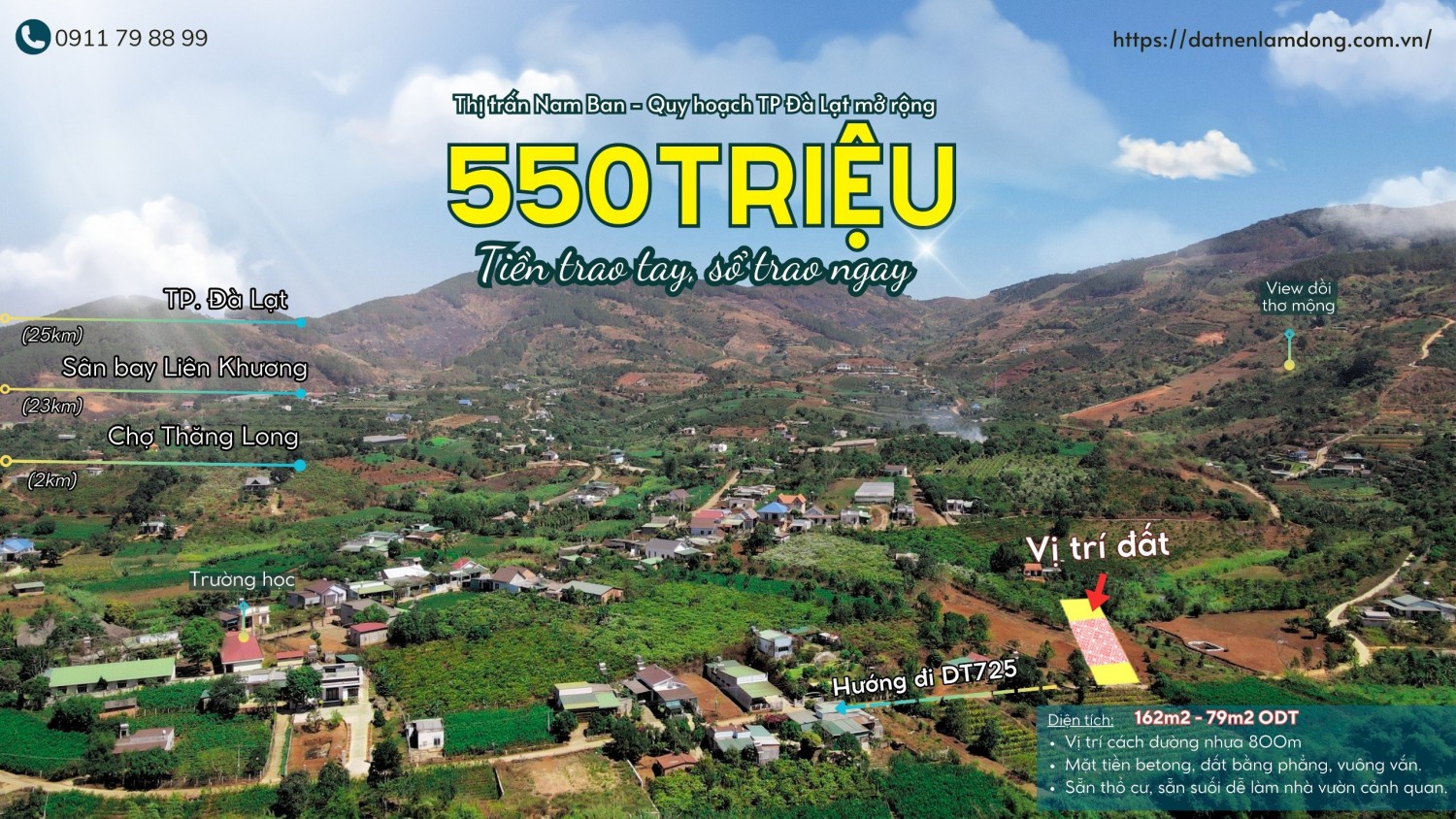 Cần bán gấp đất thị trấn Nam Ban, có thổ...